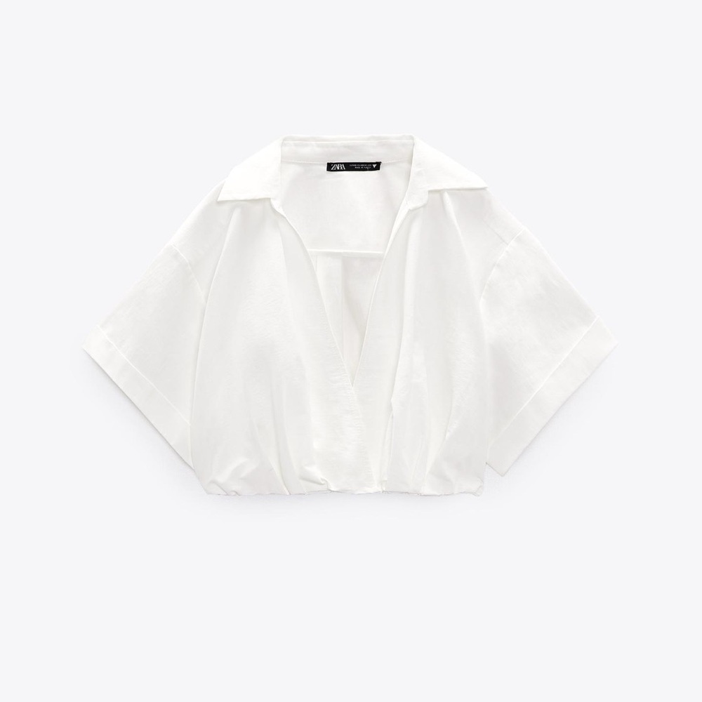 White Cropped top